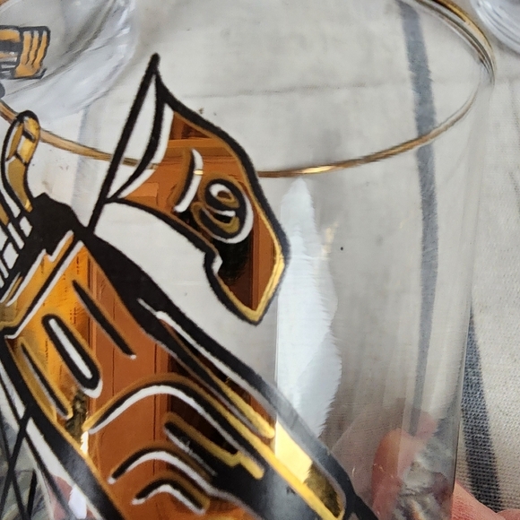 Vintage 60s Dominion Barware 19th Hole Golf Highball Glasses Set of 4 Gold  Gild - Picture 5 of 11